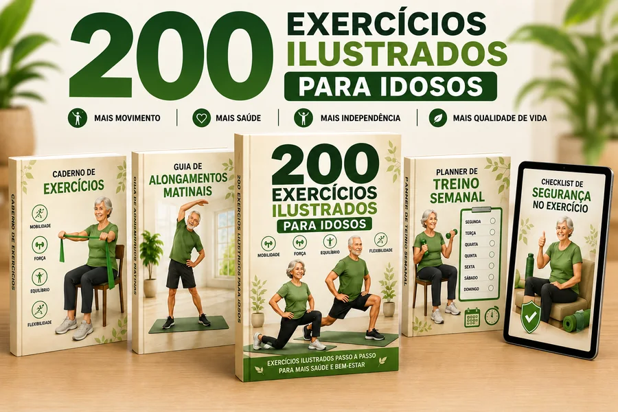+200 Exercícios Ilustrados para Pessoas Idosas
